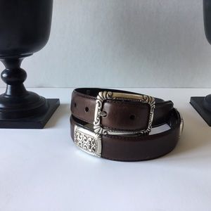 Fossil Brown Leather Belt, 33” Long